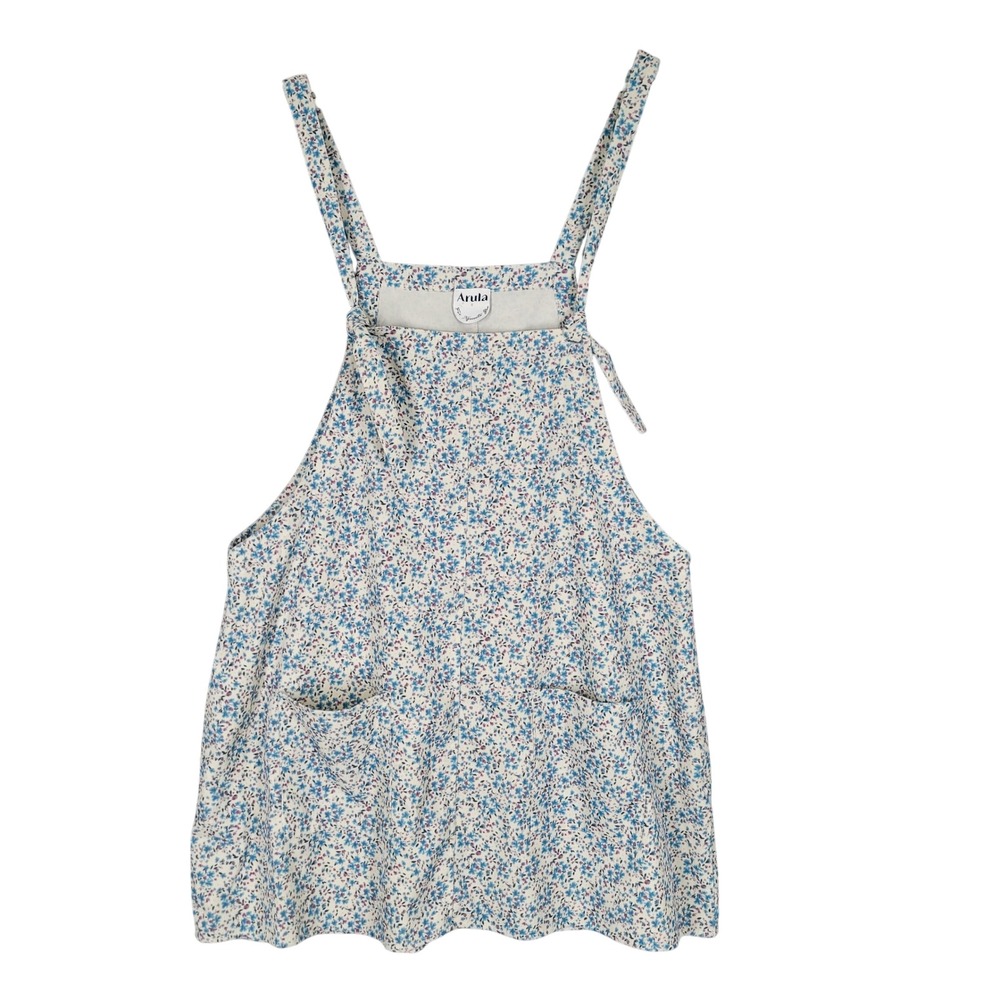 Arula Floral Corduroy Skirtall Pinafore Dress Womens X Blue Purple Overall